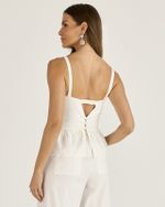 PEPLUM EM LINHO C/ BOTÕES COSTA