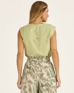 T-SHIRT VOIL MELANGE C/ PREGAS FRENTE
