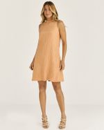 VESTIDO CURTO PLISSÉ SATIN
