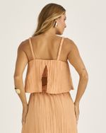 BLUSA CAVA VERÃO PLISSÉ SATIN
