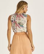 BLUSA CAVA VERÃO EMILY C/ TRANÇA FRENTE