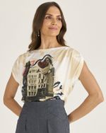 T-SHIRT DE MALHA DAISY C/ EST LOCAL FRENTE