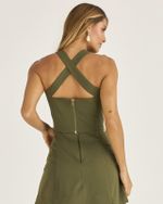 TOP CURTO ALFAIATARIA ELASTIC C/ ALÇA CRUZADA