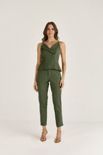 CORSELET C/ GOLA BLAZER ALFAIATARIA ELASTIC