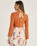 BLUSA TEXTURE MANGA LONGA C/ PREGA FRENTE