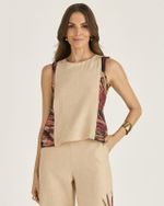 BLUSA CAVA VERÃO FOLHAGEM ANA