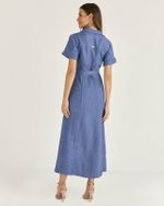 VESTIDO CHEMISE LISTRA TWILL COLOR