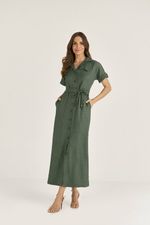 VESTIDO CHEMISE LISTRA TWILL COLOR