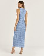 VESTIDO LONGUETE VOIL MELANGE C/ FENDA