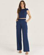 CALÇA PANTALONA ALFAIATARIA ELASTIC C/ DET. DE TRANÇA