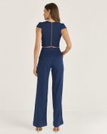CALÇA PANTALONA ALFAIATARIA ELASTIC C/ DET. DE TRANÇA