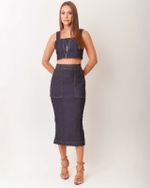 SAIA LÁPIS JEANS C/ CÓS PESPONTADO