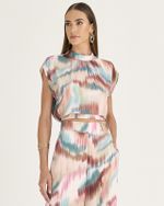 BLUSA CALEIDOSCÓPIO C/ ELÁSTICO BARRA
