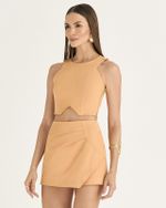 BLUSA CROPPED ALFAIATARIA ELASTIC C/ DET. DE VIÉS
