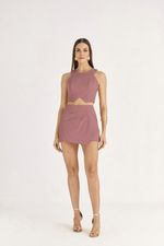 BLUSA CROPPED ALFAIATARIA ELASTIC C/ DET. DE VIÉS