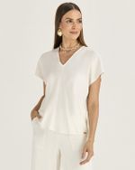 BLUSA AMPLA LISTRA METALLIC GOLD