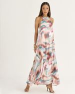 VESTIDO LONGUETE FRENTE ÚNICA CALEIDOSCÓPIO