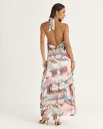 VESTIDO LONGUETE FRENTE ÚNICA CALEIDOSCÓPIO