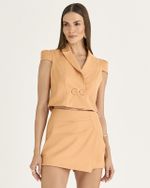BLAZER CROPPED ALFAIATARIA ELASTIC