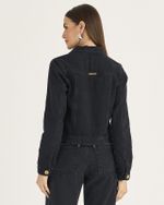 JAQUETA JEANS BASIC CROPPED BLACK