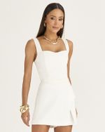 CORSELET ALFAIATARIA SATIN OFF WHITE