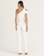 MACACÃO OMBRO ÚNICO ALFAIATARIA SATIN OFF WHITE