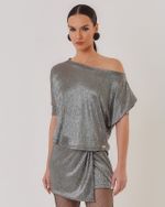 BLUSA MALHA PLISSADA COM BRILHO
