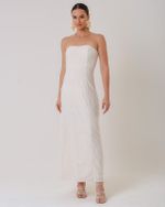 VESTIDO LONGUETE TOMARA QUE CAIA MALHA GEOMETRIC