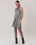 VESTIDO CURTO EVASÉ MALHA PLISSADA