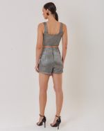 SHORT SAIA MALHA PLISSADA C/ TORÇÃO