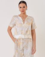 T-SHIRT CROPPED NIGHT FOIL