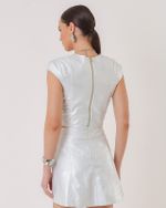 BLUSA CROPPED FOIL PRATA