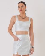 TOP FOIL PRATA TWILL C/ NERVURA