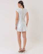 SHORT SAIA FOIL PRATA C/ NERVURAS