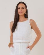 REGATA CROPPED LAISE BORDADA
