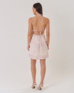 VESTIDO CURTO FLORAL RESORT C/ AMARRAÇÃO COSTA
