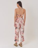 CALÇA CROPPED FLORAL RESORT C/ ELÁSTICO