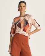 BLUSA DE MALHA INFINITO C/ TORÇÃO