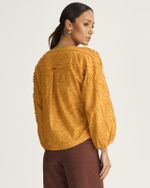 BLUSA BORDADO 3D FLORAL MANGA LONGA