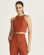 TOP LINEN C/ PALA RECORTADA