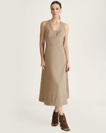 VESTIDO MIDI LINEN C/ SAIA RODADA