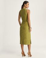 VESTIDO MIDI CHAMOIS C/ RECORTES