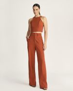 CALÇA LINEN C/ DET. DE NERVURA