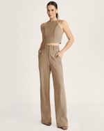 CALÇA LINEN C/ DET. DE NERVURA