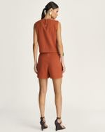 SHORT LINEN C/ NERVURAS FRENTE