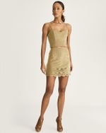 SHORT SAIA CHAMOIS C/ BARRADO FLORAL
