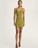 SHORT SAIA CHAMOIS C/ BARRADO FLORAL