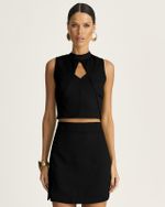 BLUSA CROPPED ALFAIATARIA C/ VIVO