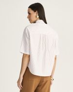 CAMISA CROPPED LISTRA LUREX PRATA