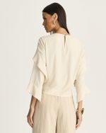 BLUSA CROPPED ALMA DE FLORES C/ BABADOS